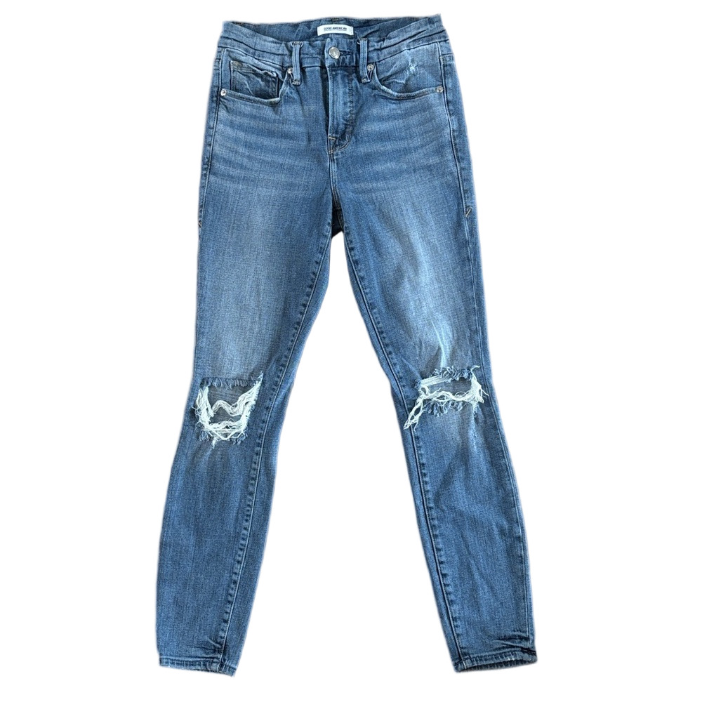 Good American Good Legs Crop Jeans Size 0/25